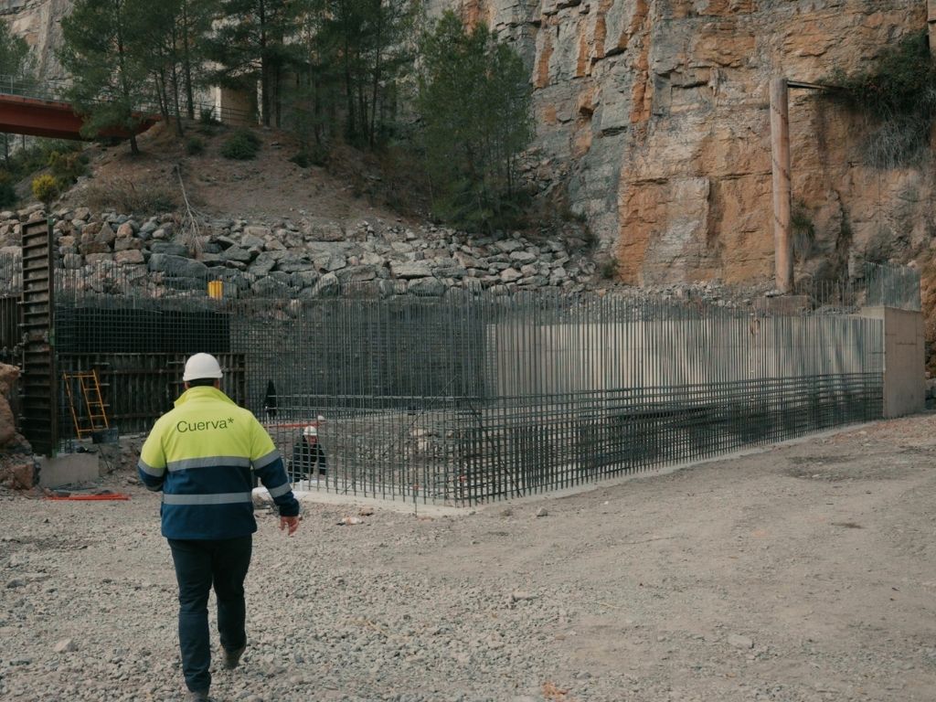 Cuerva avanza en la construcción de la central hidroeléctrica de Arenós en Montanejos (Castellón).