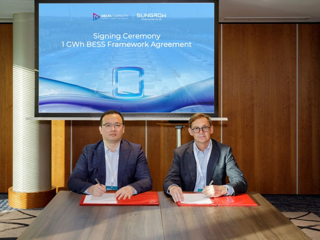 Sungrow y Delta Capacity firman un acuerdo marco de 1 GWh en almacenamiento en baterías para proyectos BESS en Europa.
