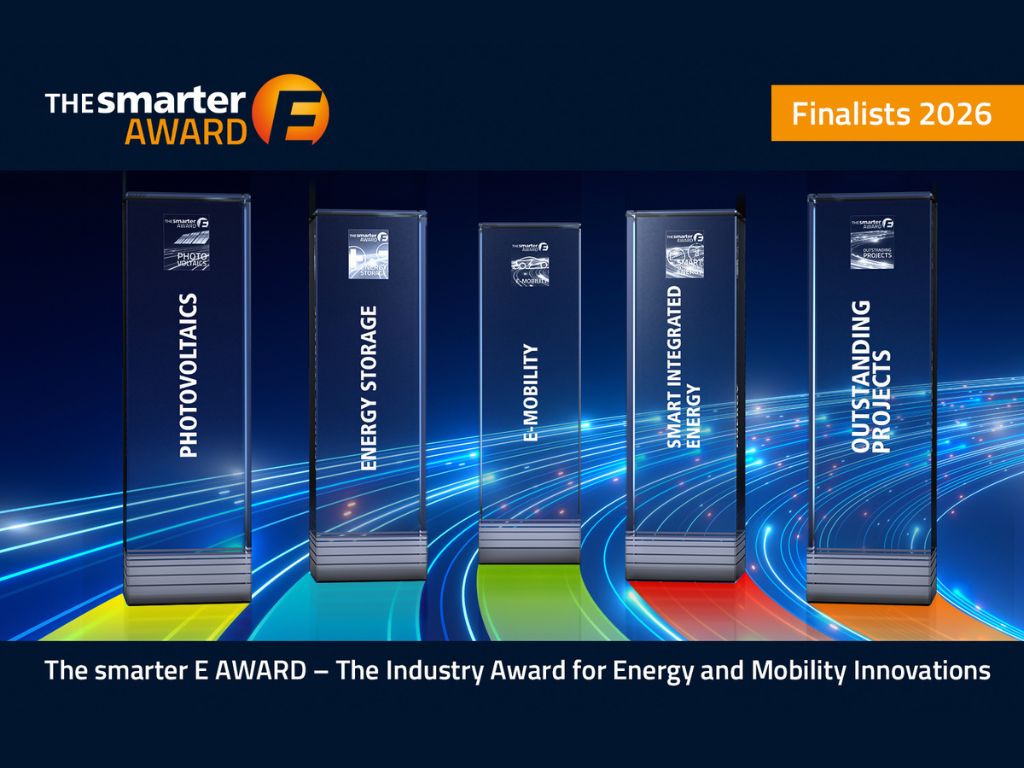 Las cinco categorías del premio The smarter E Award. © Solar Promotion GmbH