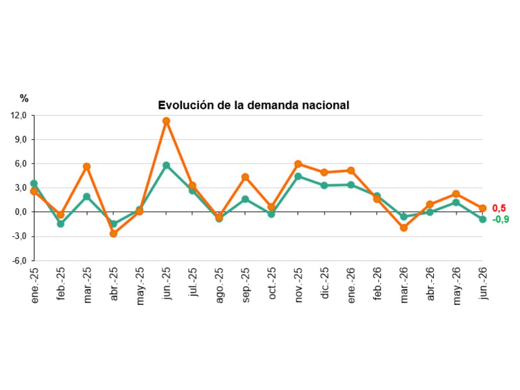 evolución demanda nacional