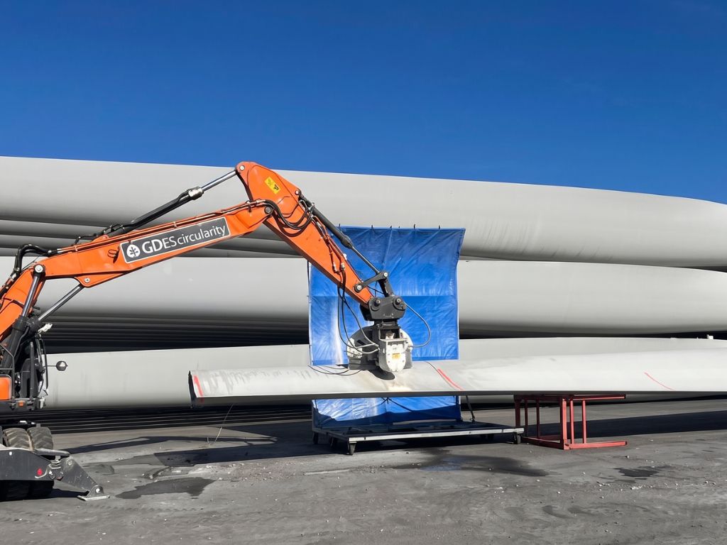 GDES Circularity lanza un nuevo servicio de corte y valorización de palas eólicas - Energética 21