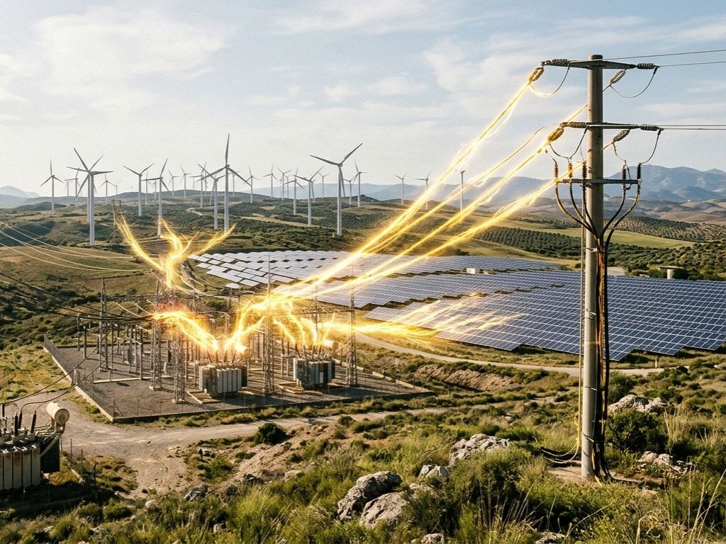 parques solares y eólicos generando más electricidad de la que la red puede absorber